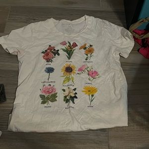 Floral shirt probably from target, i’m too tired to look, size large